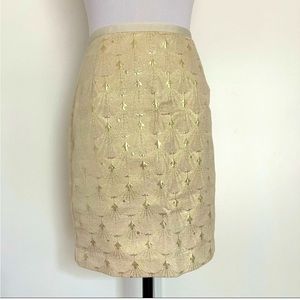H&M Beautiful Gold Detailed Pencil Skirt